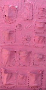 Jeanstaschen in rosa